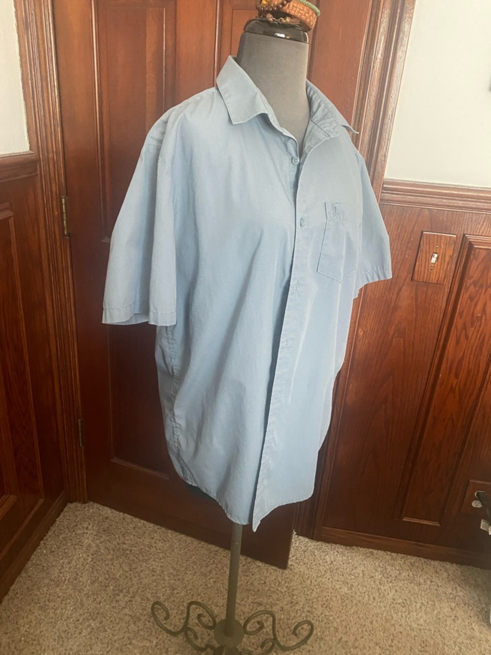 Volcom Light Blue Classic Fit Button-Up Shirt